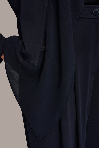 RUFFLE-FRONT JACKET - Nightfall