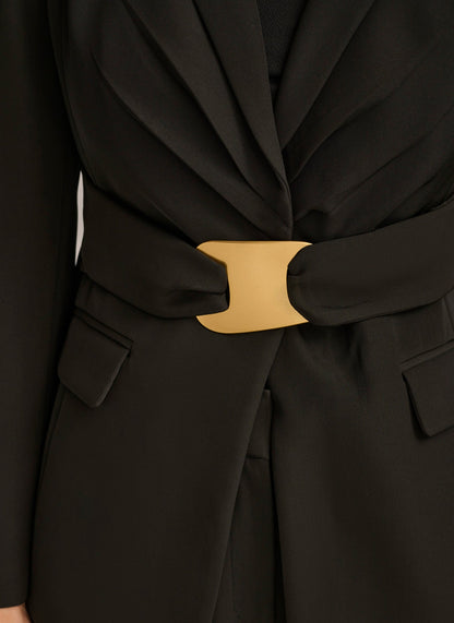 BELTED BLAZER - Black