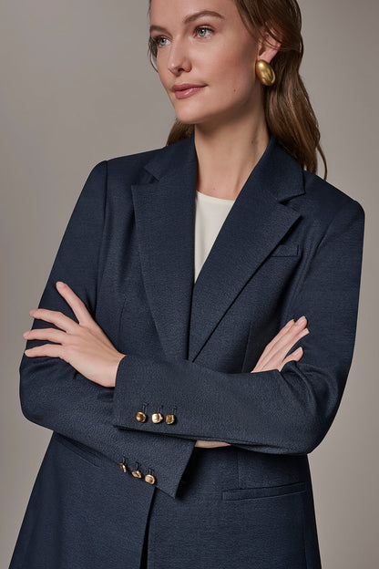 GOLD BAR LONGLINE BLAZER - Nightfall