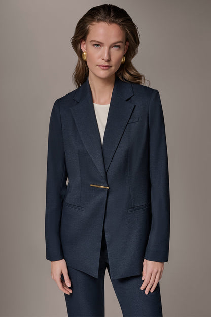 GOLD BAR LONGLINE BLAZER - Nightfall