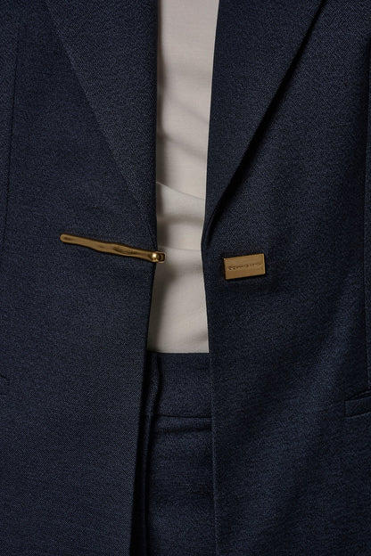 GOLD BAR LONGLINE BLAZER - Nightfall