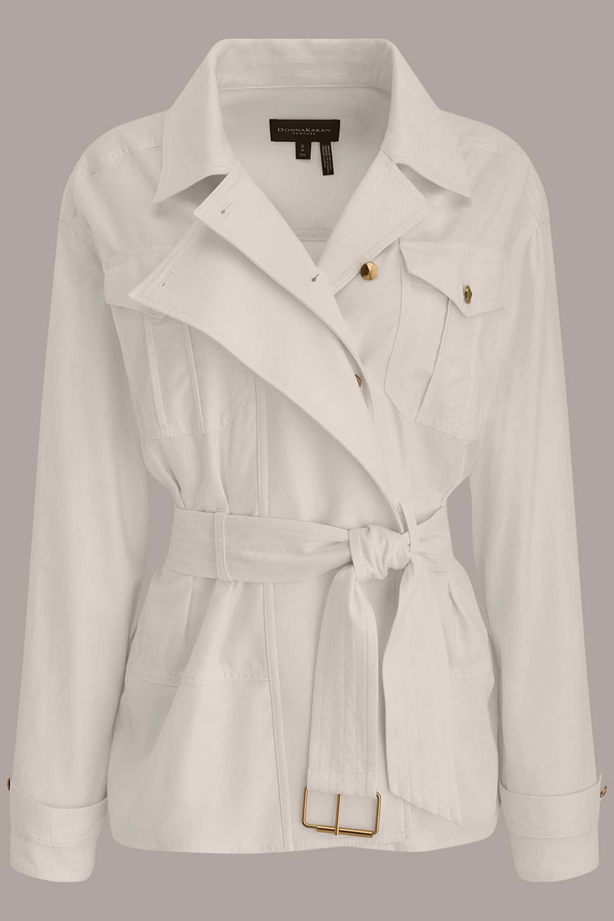 BELTED UTILITY JACKET - CREAM