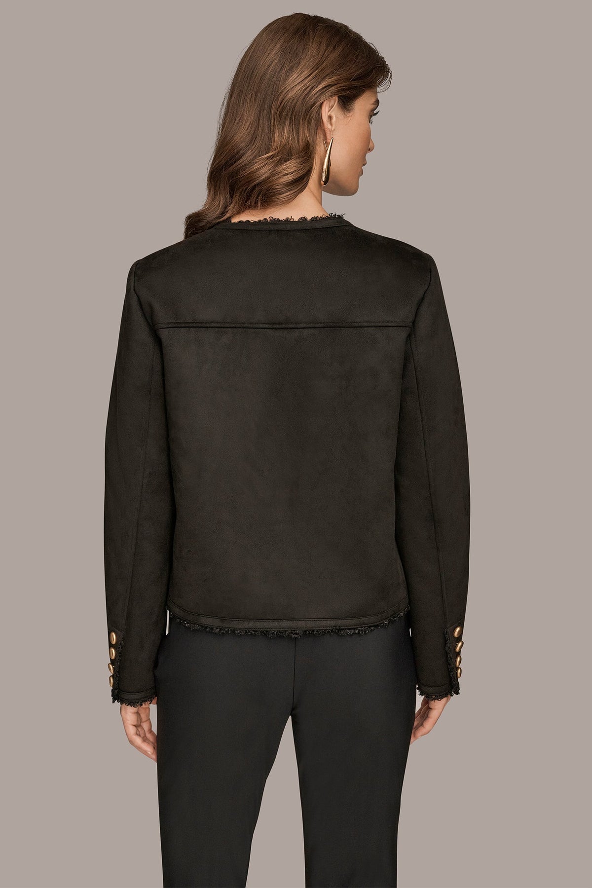 FAUX-SHEARLING BOXY COAT - Black