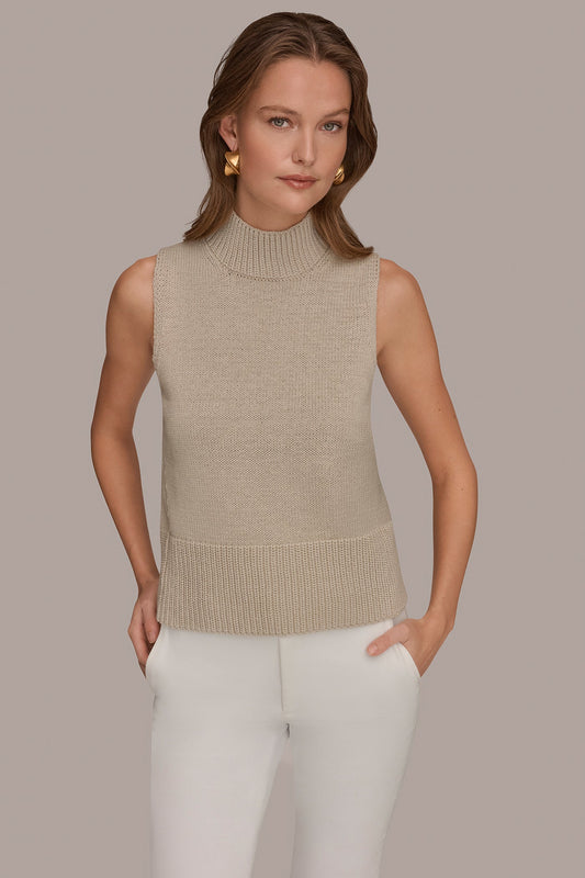 SLEEVELESS A-LINE SWEATER - Tuscan Grey