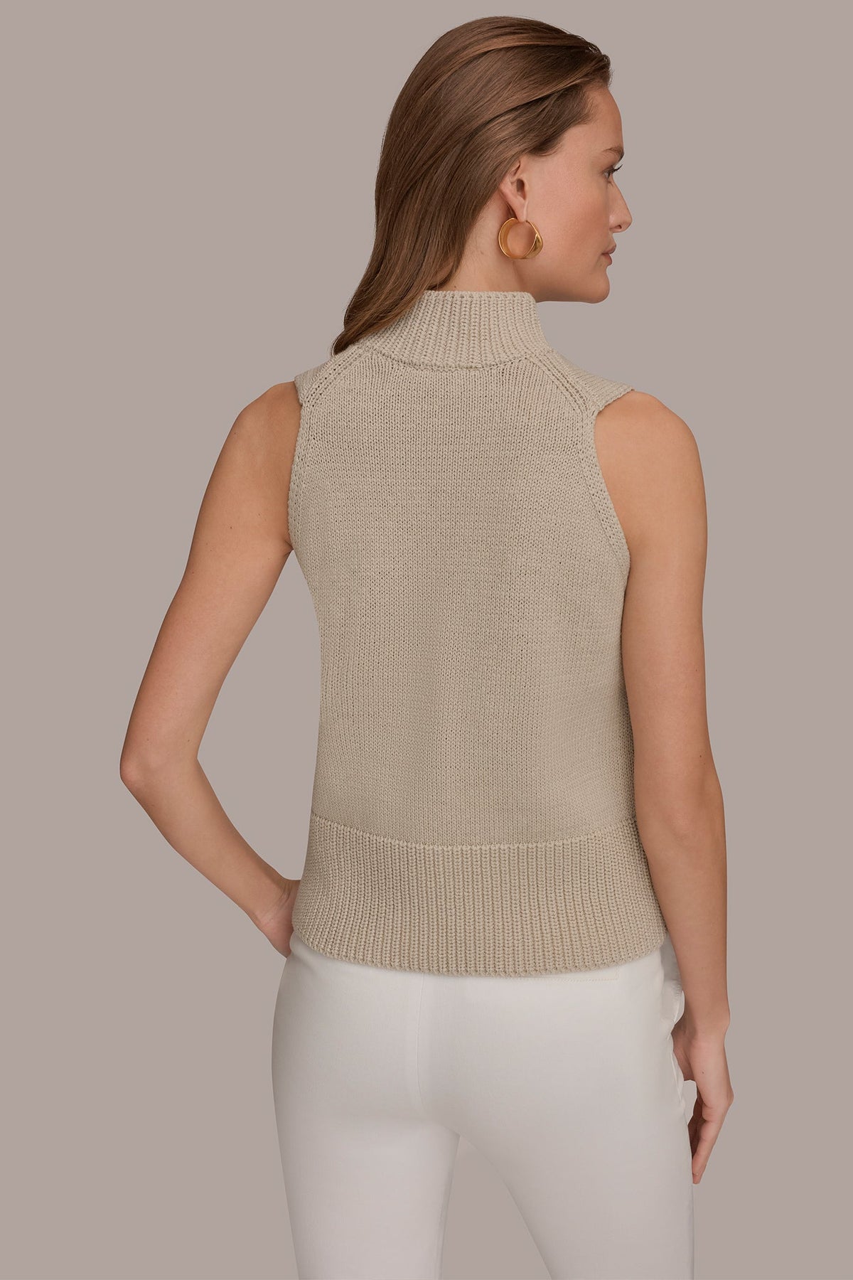 SLEEVELESS A-LINE SWEATER - Tuscan Grey