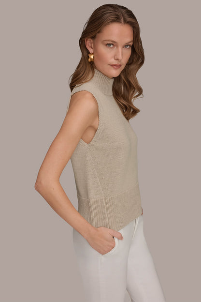 SLEEVELESS A-LINE SWEATER - Tuscan Grey
