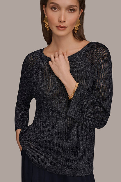 BOAT NECK DOLMAN SWEATER - Nightfall