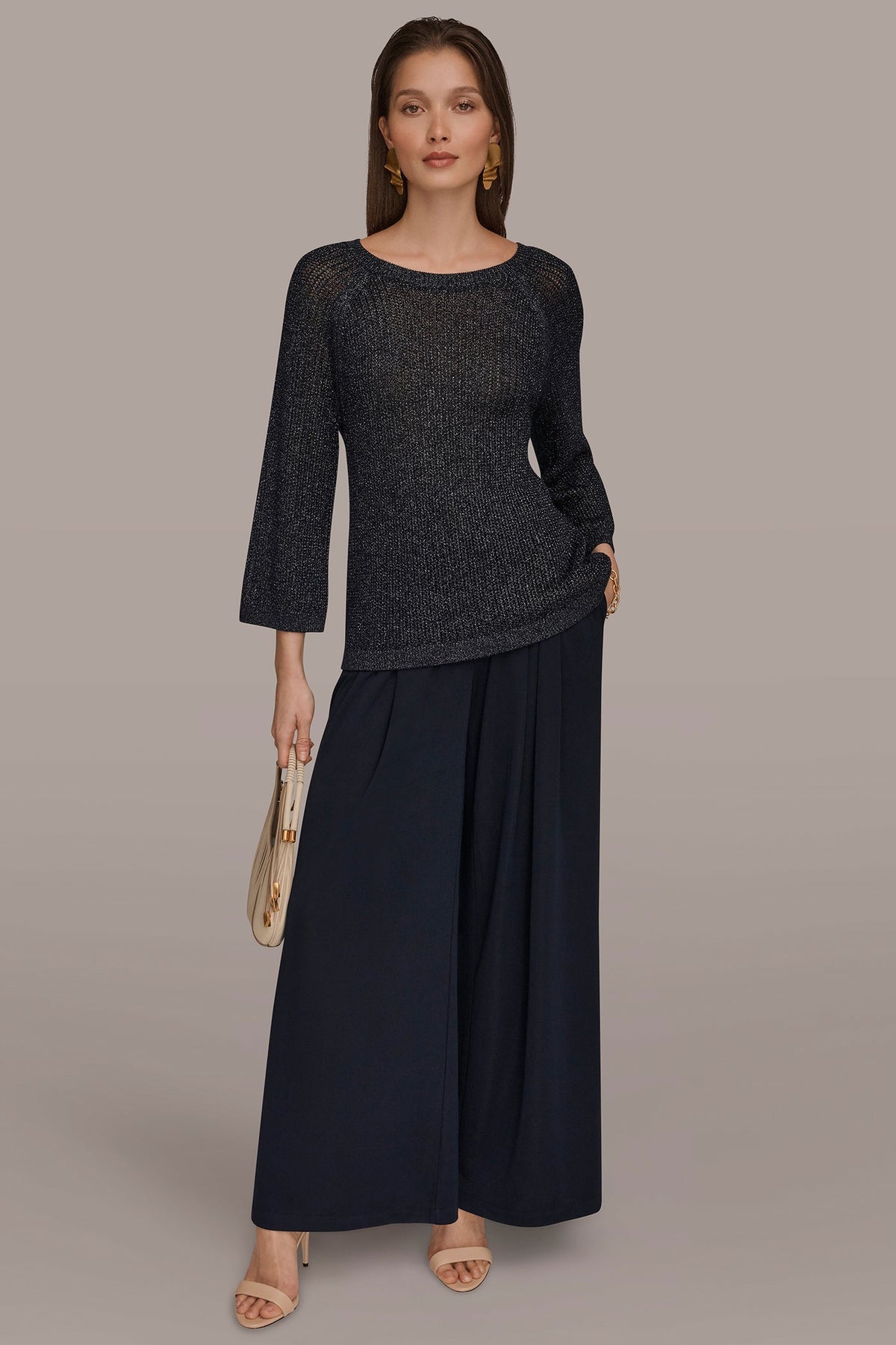 BOAT NECK DOLMAN SWEATER - Nightfall