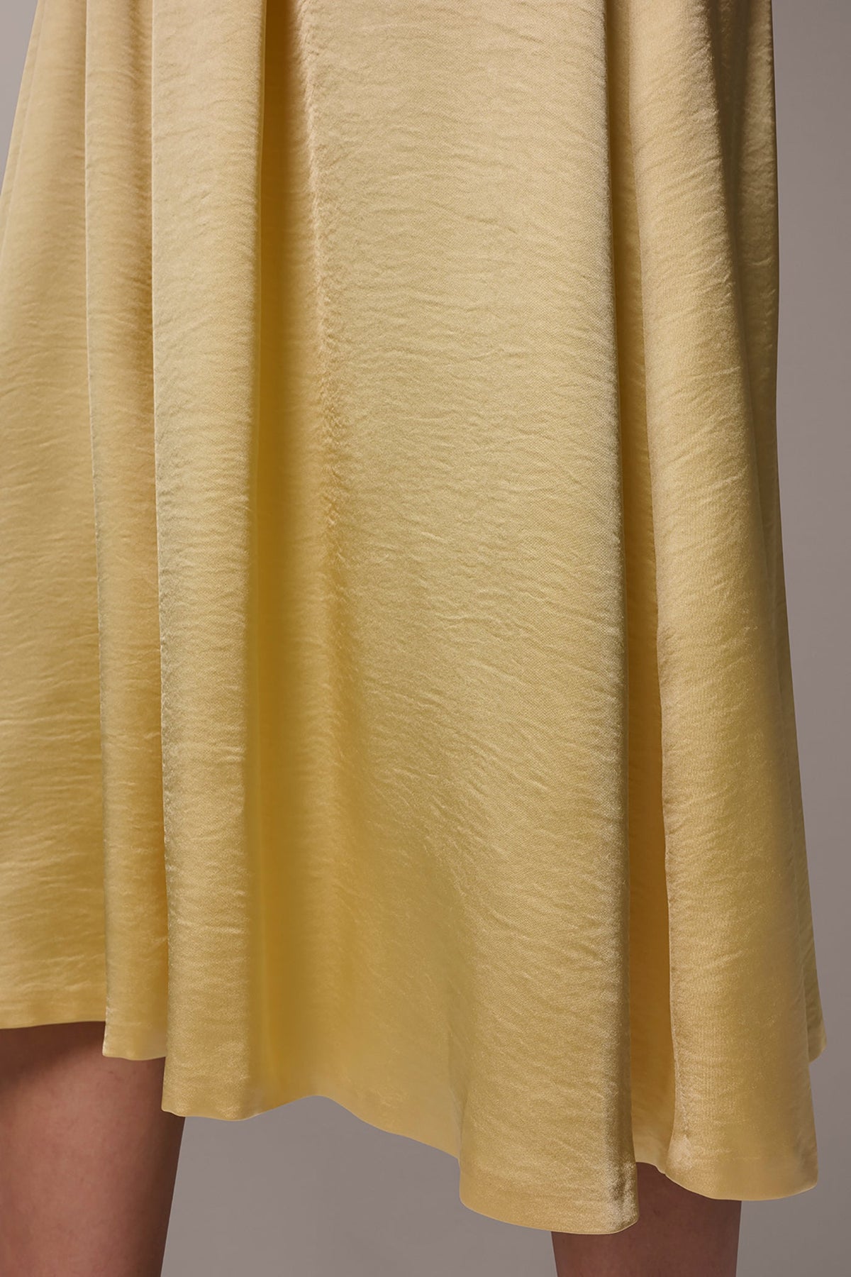 SLEEVELESS COWL-NECK MIDI DRESS - Panna Cotta