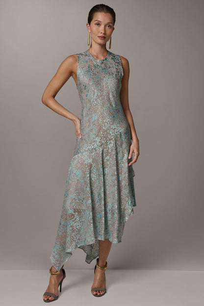 SLEEVELESS MIDI FIT AND FLARE DRESS - Turin Combo
