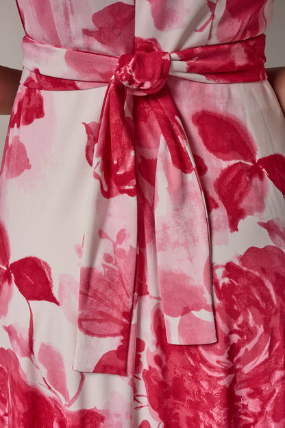 FLORAL MIDI A-LINE DRESS - Azalea Multi