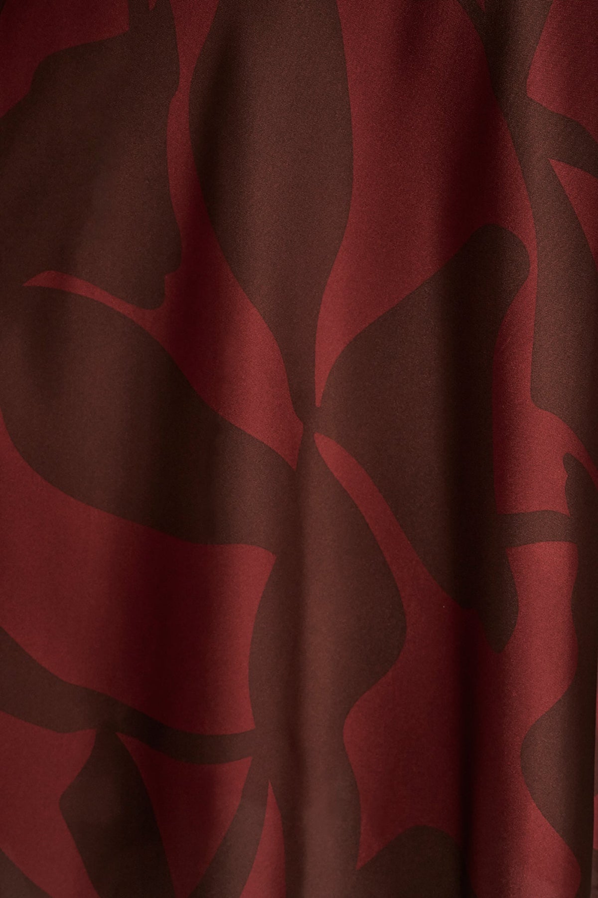 FLORAL CROSS-FRONT MIDI HALTER DRESS - Oxblood/Rhododendron