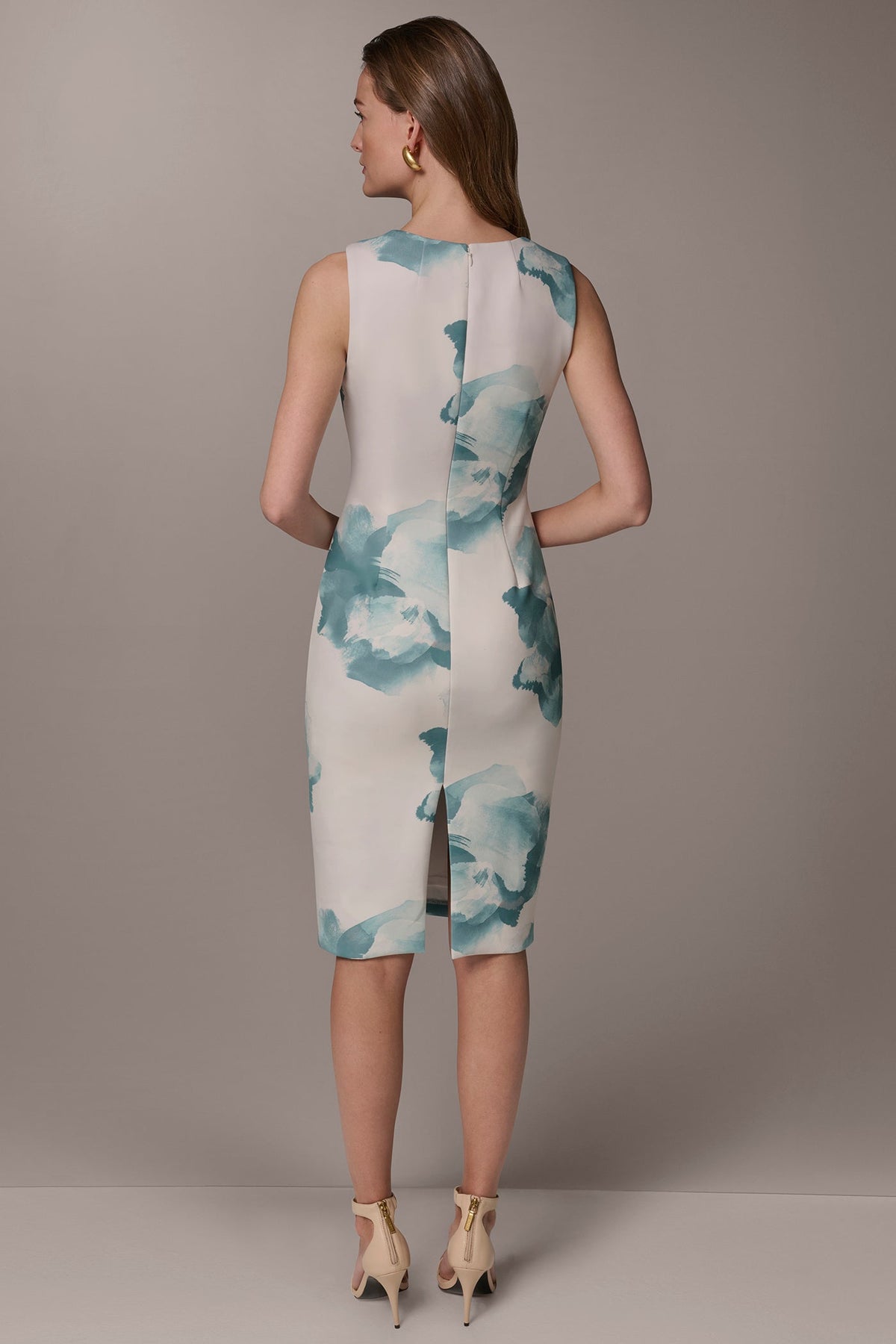 FLORAL MIDI SHEATH DRESS - Waterlily Multi