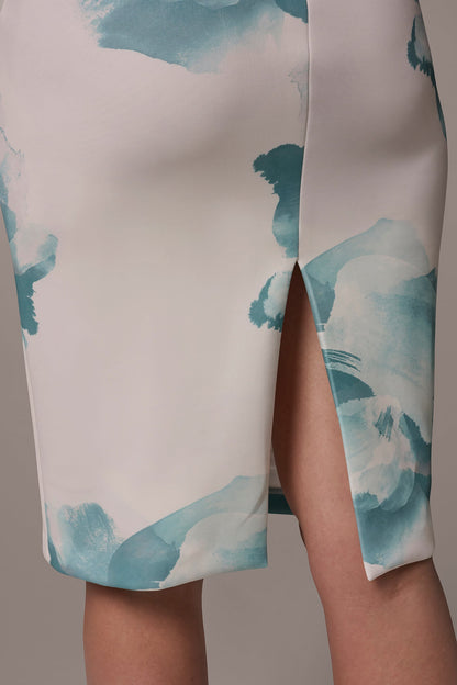 FLORAL MIDI SHEATH DRESS - Waterlily Multi