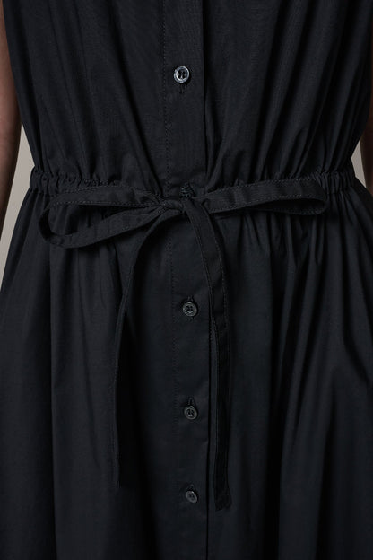 SLEEVELESS MIDI HALTER DRESS - Black
