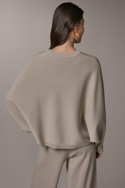 LONG DOLMAN SLEEVE SWEATER - Sandstone