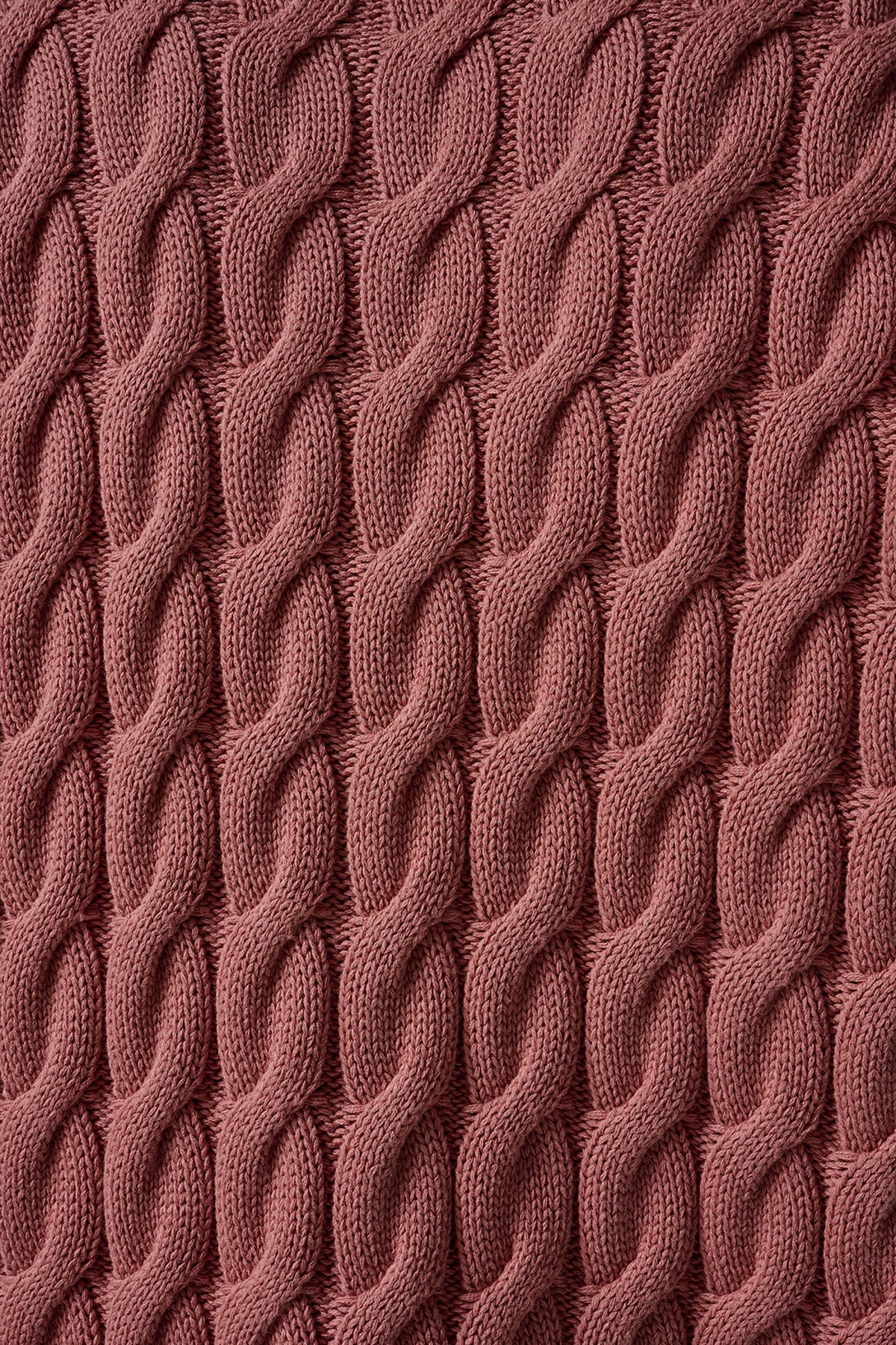 SLEEVELESS CABLE KNIT VEST - Desert Clay