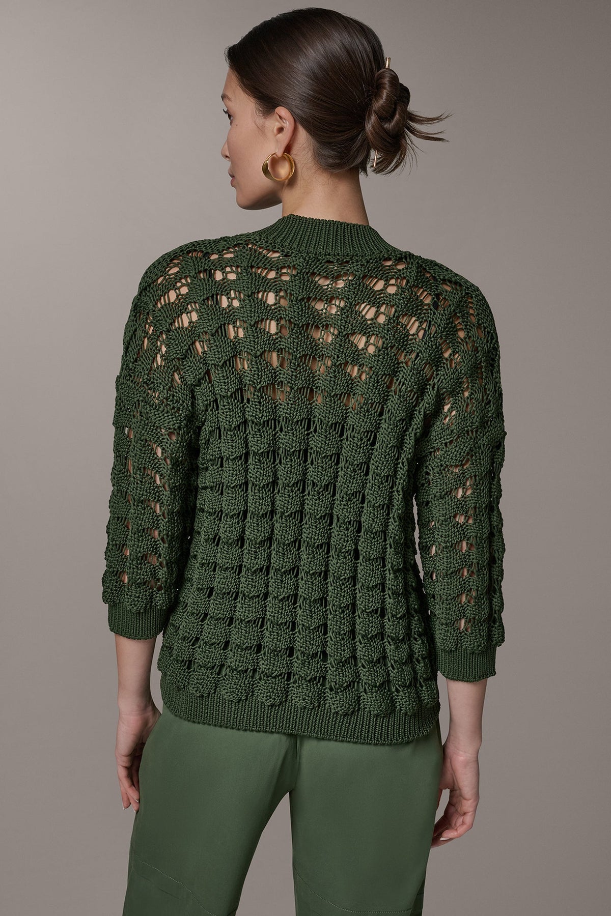 3/4 SLEEVE SWEATER - Verde