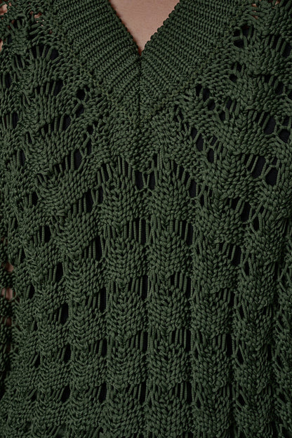 3/4 SLEEVE SWEATER - Verde
