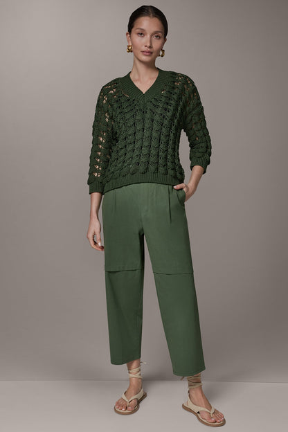 3/4 SLEEVE SWEATER - Verde