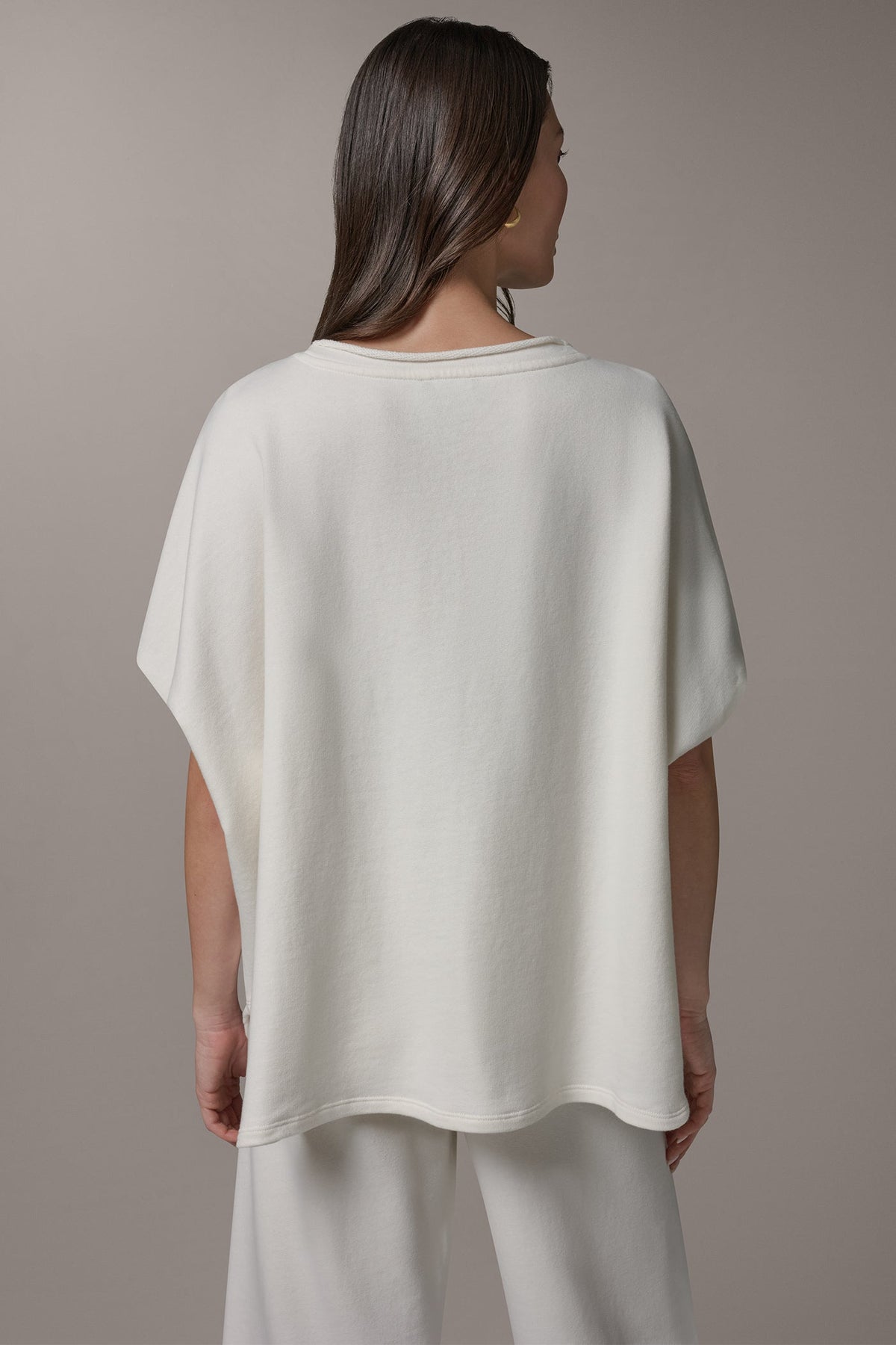 SHORT SLEEVE BOATNECK PULLOVER - Cream