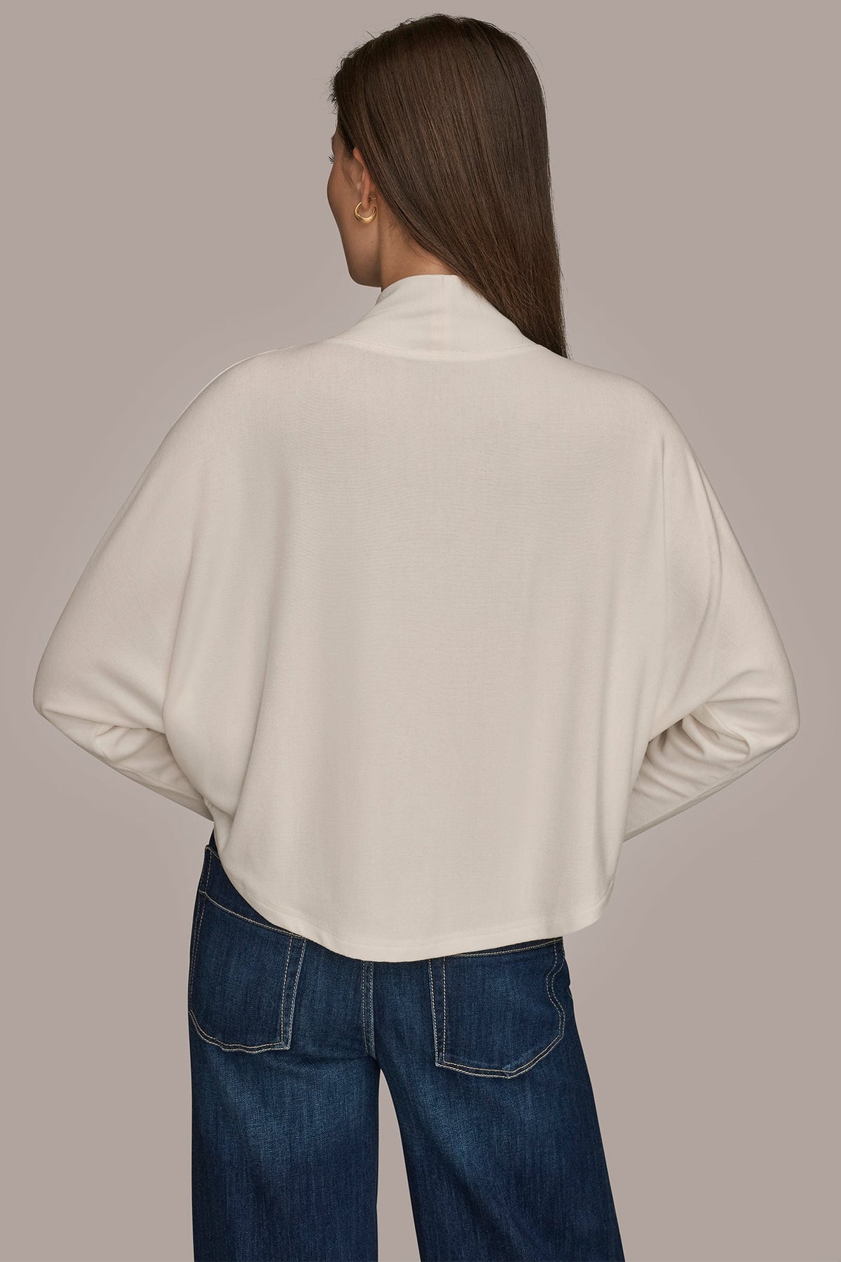 MOCK-NECK TOP - CREAM