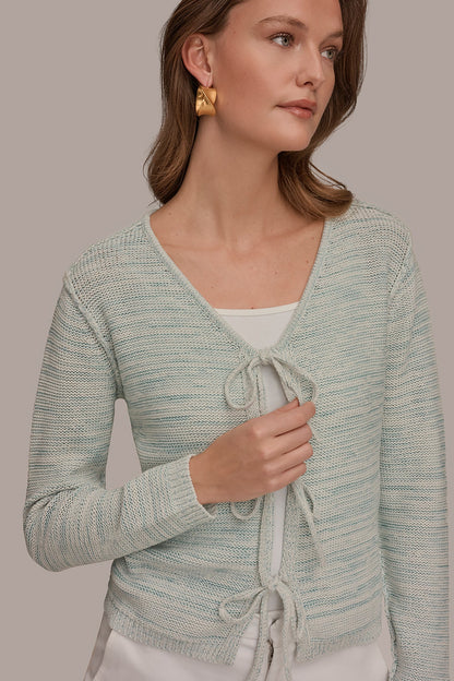 TIE-FRONT CARDIGAN - Skylight Combo