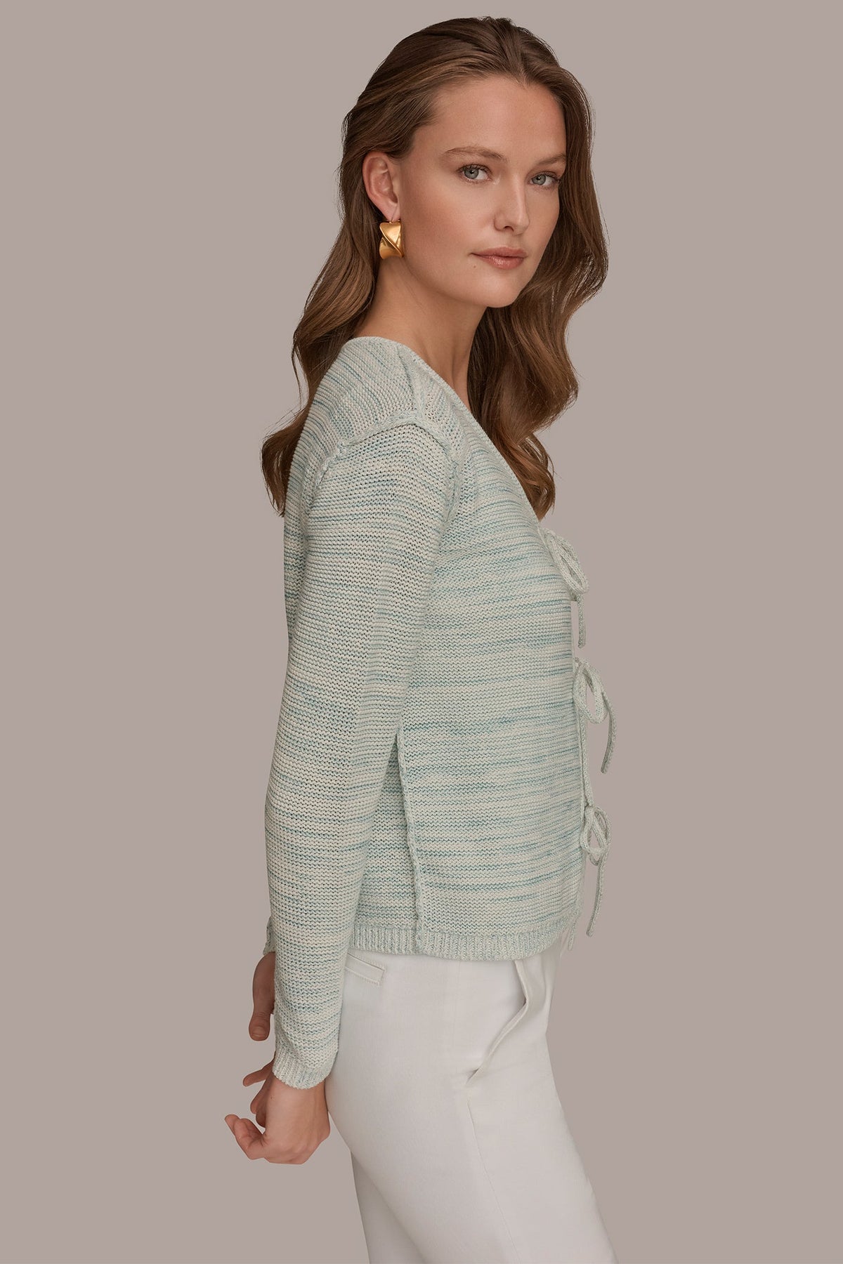 TIE-FRONT CARDIGAN - Skylight Combo