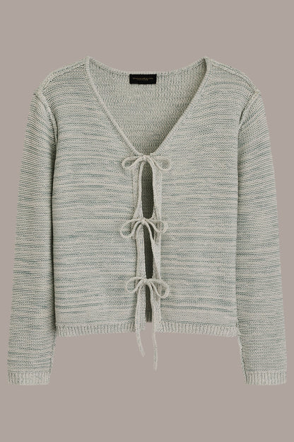 TIE-FRONT CARDIGAN - Skylight Combo