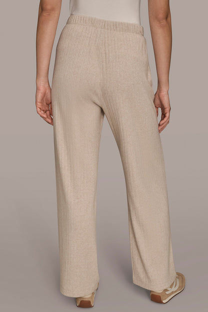 HIGH-RISE PLEATED PANT - LIGHT FAWN HEATHER