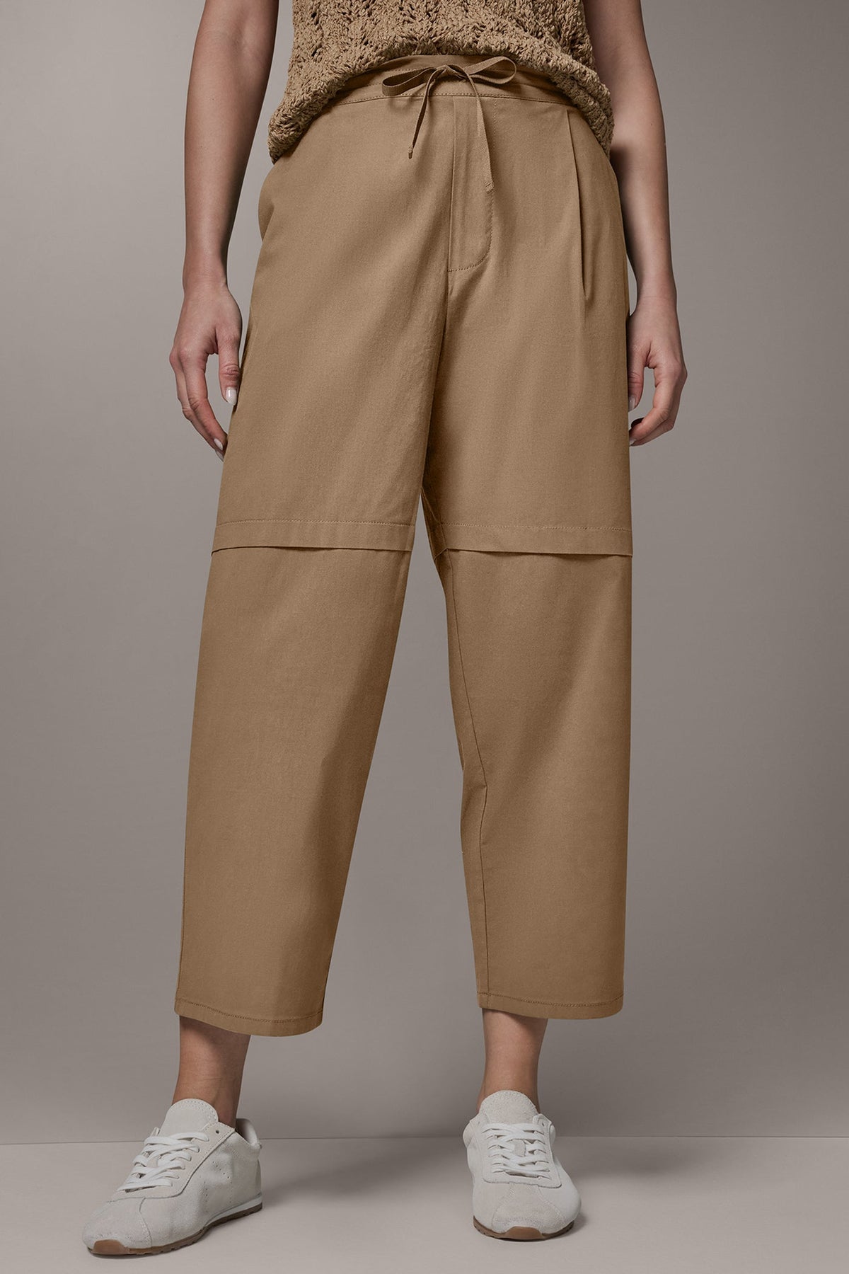 PAPER POPLIN PANT - Fawn