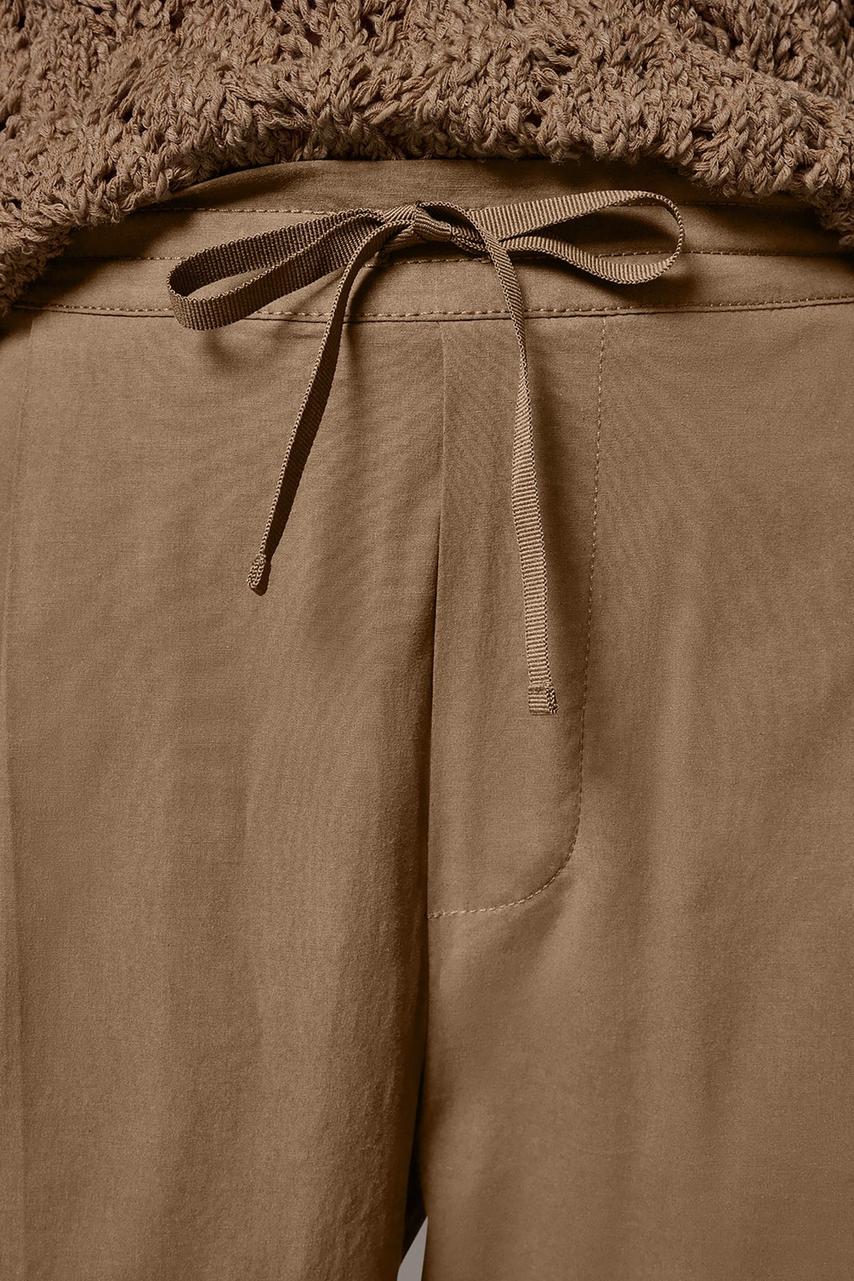 PAPER POPLIN PANT - Fawn