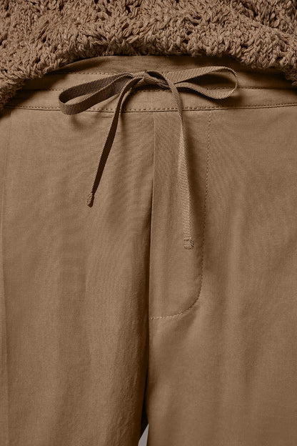 PAPER POPLIN PANT - Fawn
