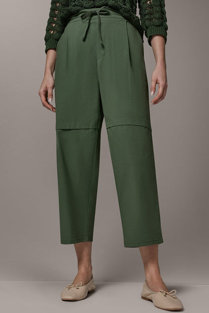 PAPER POPLIN PANT - Verde
