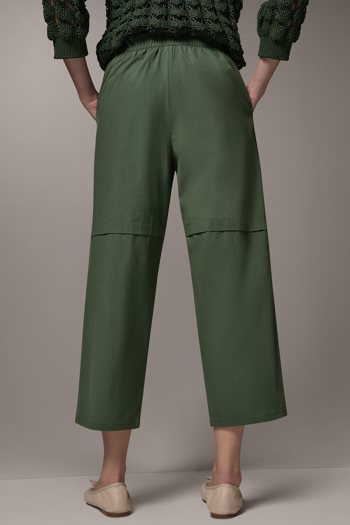PAPER POPLIN PANT - Verde