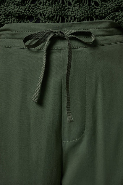PAPER POPLIN PANT - Verde