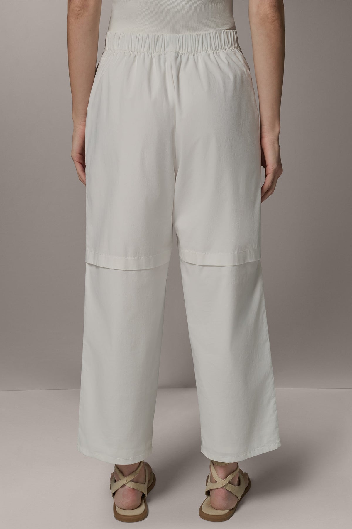 PAPER POPLIN PANT - Cream