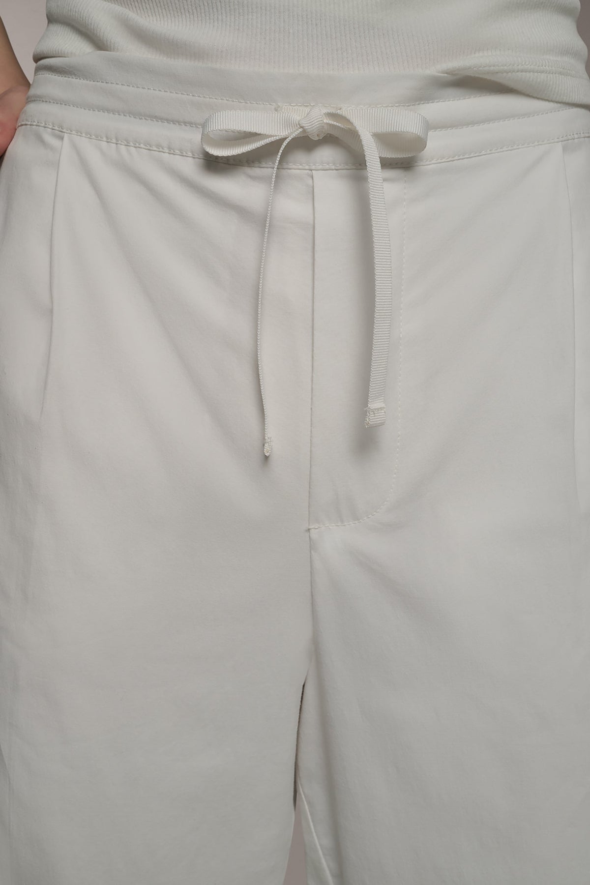 PAPER POPLIN PANT - Cream