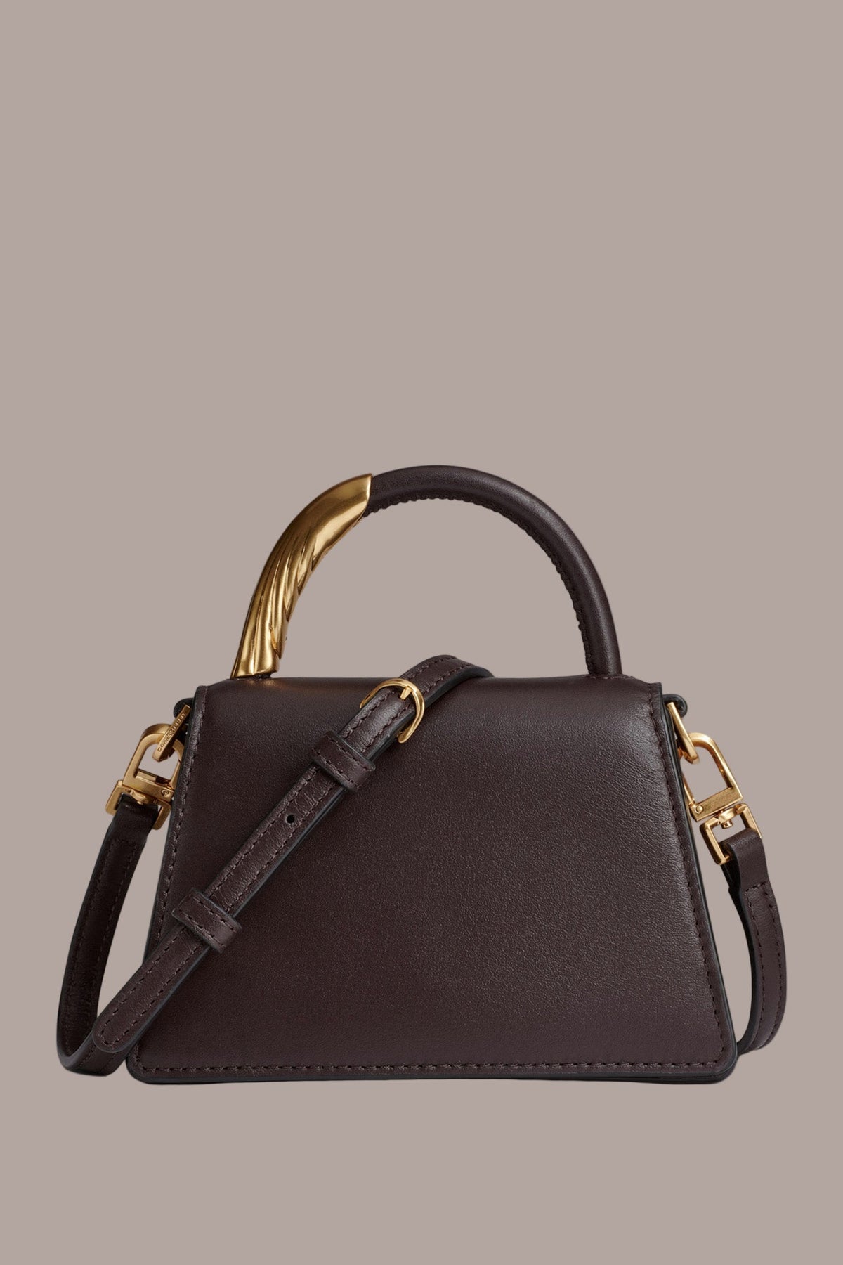 TULLE MINI CROSSBODY BAG - CHOCOLATE PLUM