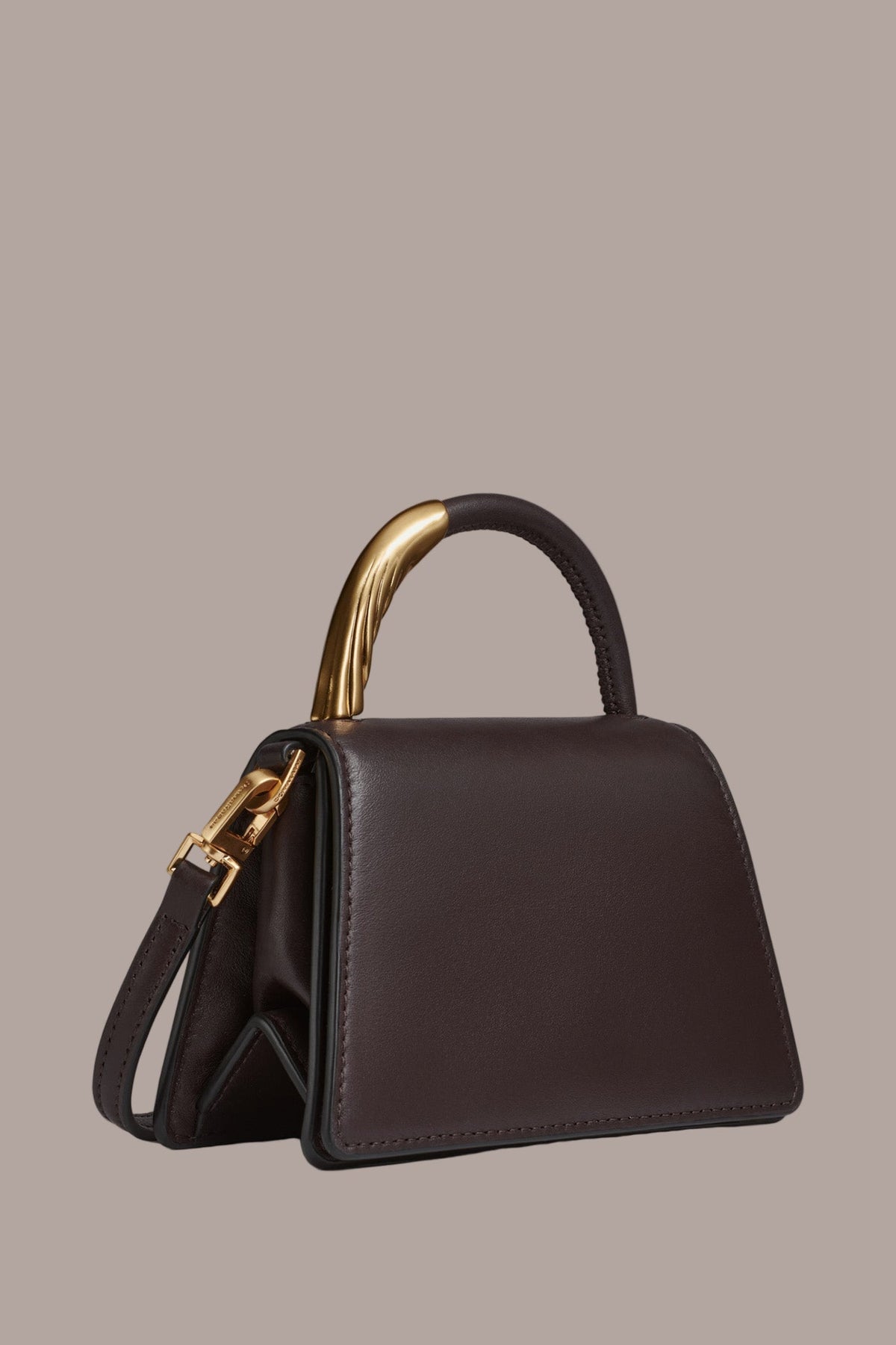 TULLE MINI CROSSBODY BAG - CHOCOLATE PLUM