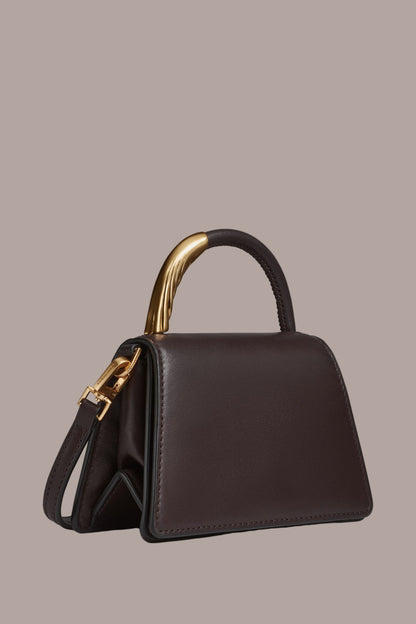 TULLE MINI CROSSBODY BAG - CHOCOLATE PLUM