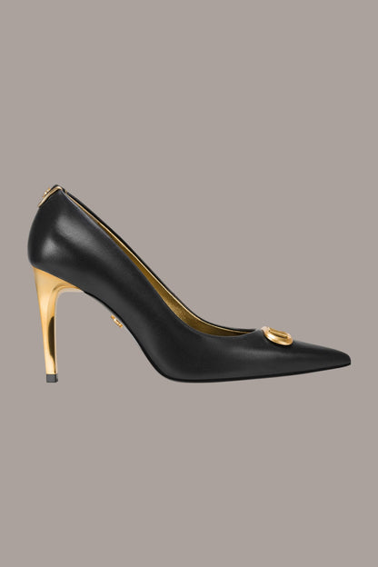 PANTHIA LOGO-EMBELLISHED HIGH PUMP - Black