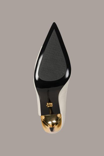 PANTHIA LOGO-EMBELLISHED HIGH PUMP - IVORY