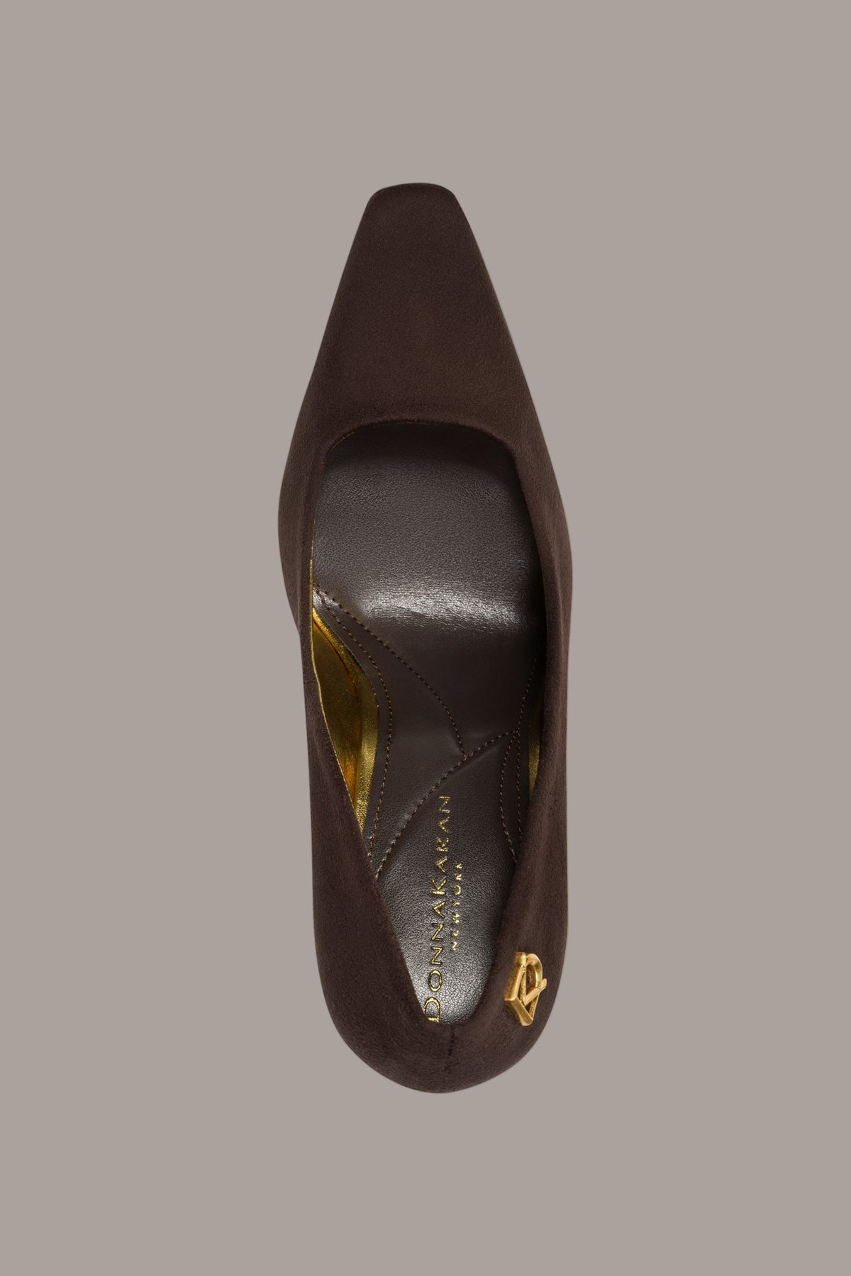 SAVITA LOGO-EMBELLISHED HIGH PUMP - CHOCOLATE