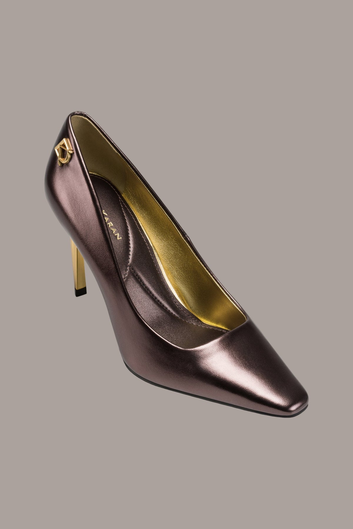 SAVITA LOGO-EMBELLISHED HIGH PUMP - DARK COPPER