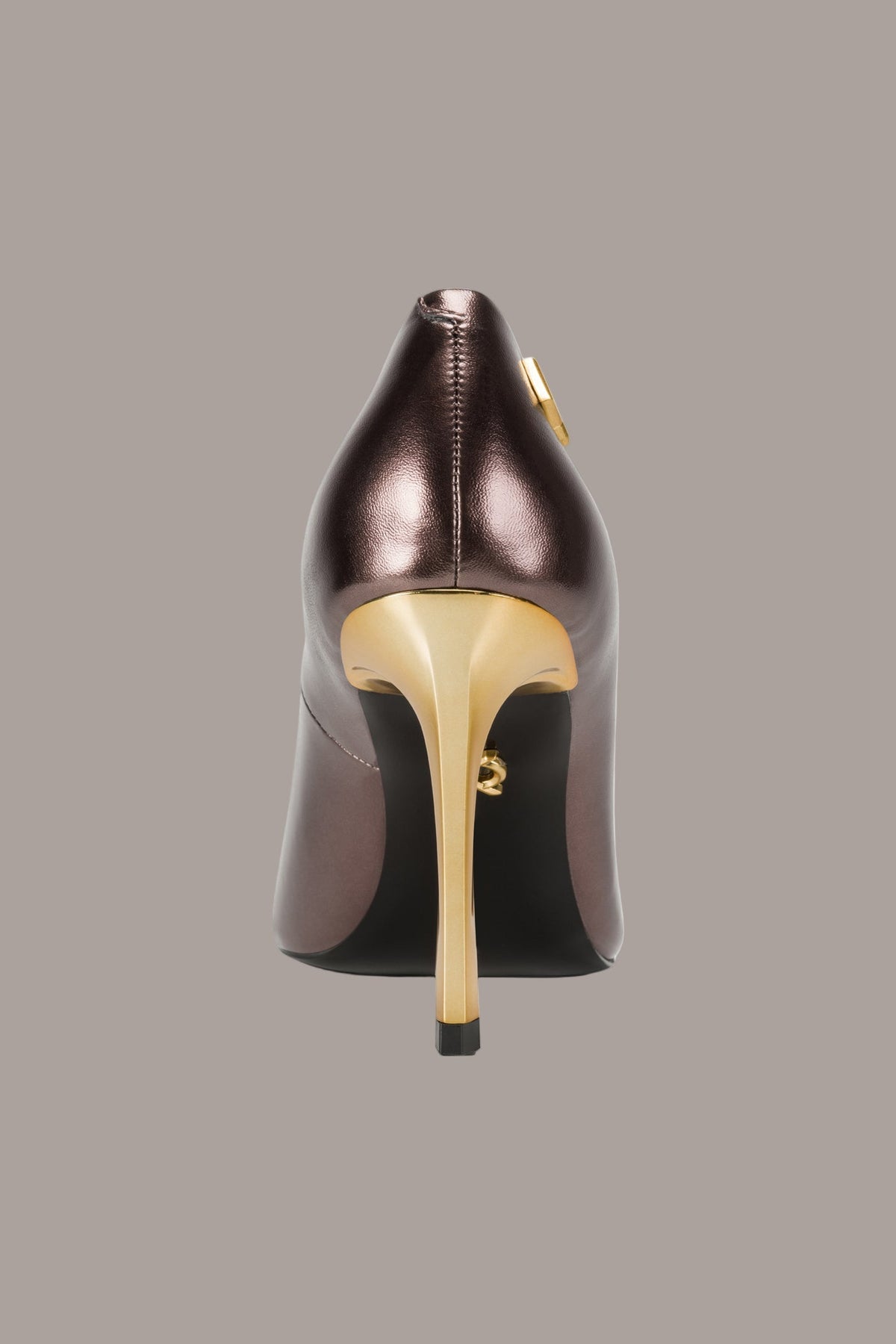 SAVITA LOGO-EMBELLISHED HIGH PUMP - DARK COPPER
