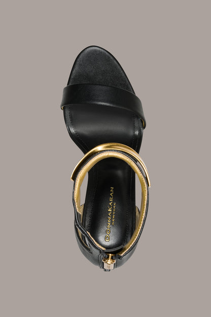 SABINA ANKLE STRAP SANDAL - Black
