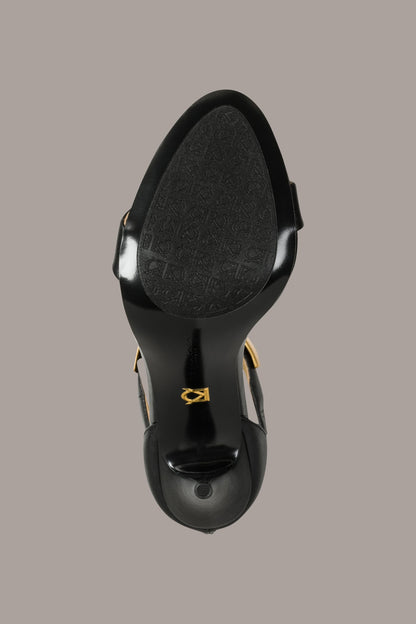 SABINA ANKLE STRAP SANDAL - Black