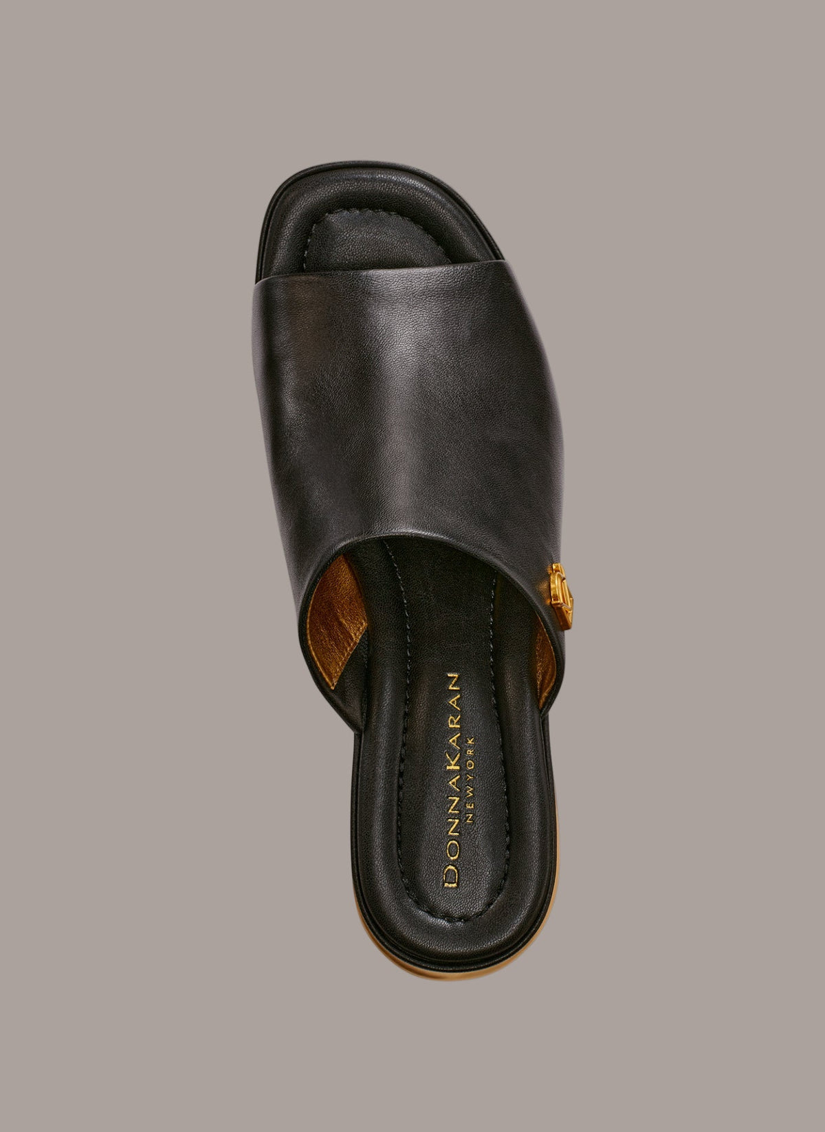TINLEY LEATHER MULE SANDAL - Black
