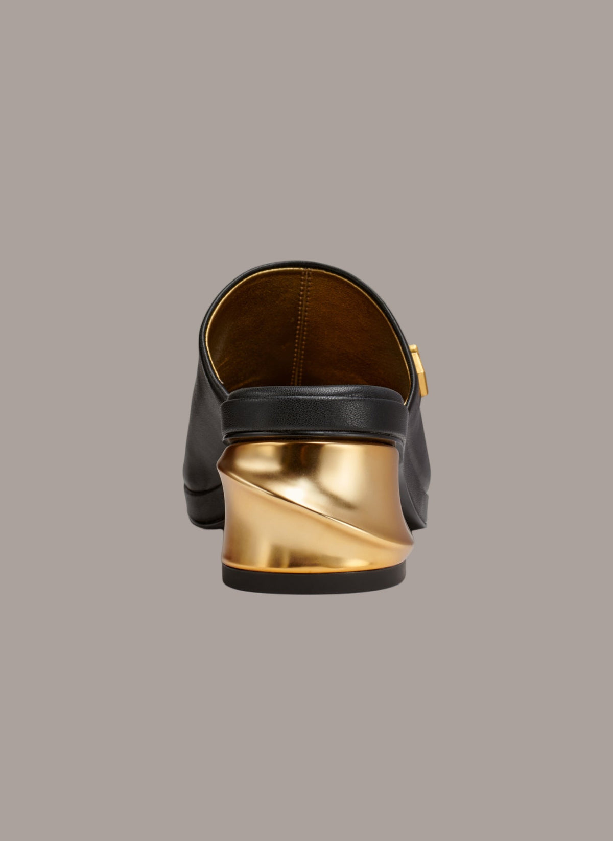 TINLEY LEATHER MULE SANDAL - Black